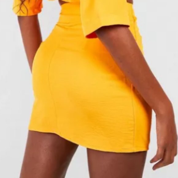 Bright Orange Mini Skirt - Picture 2 of 2